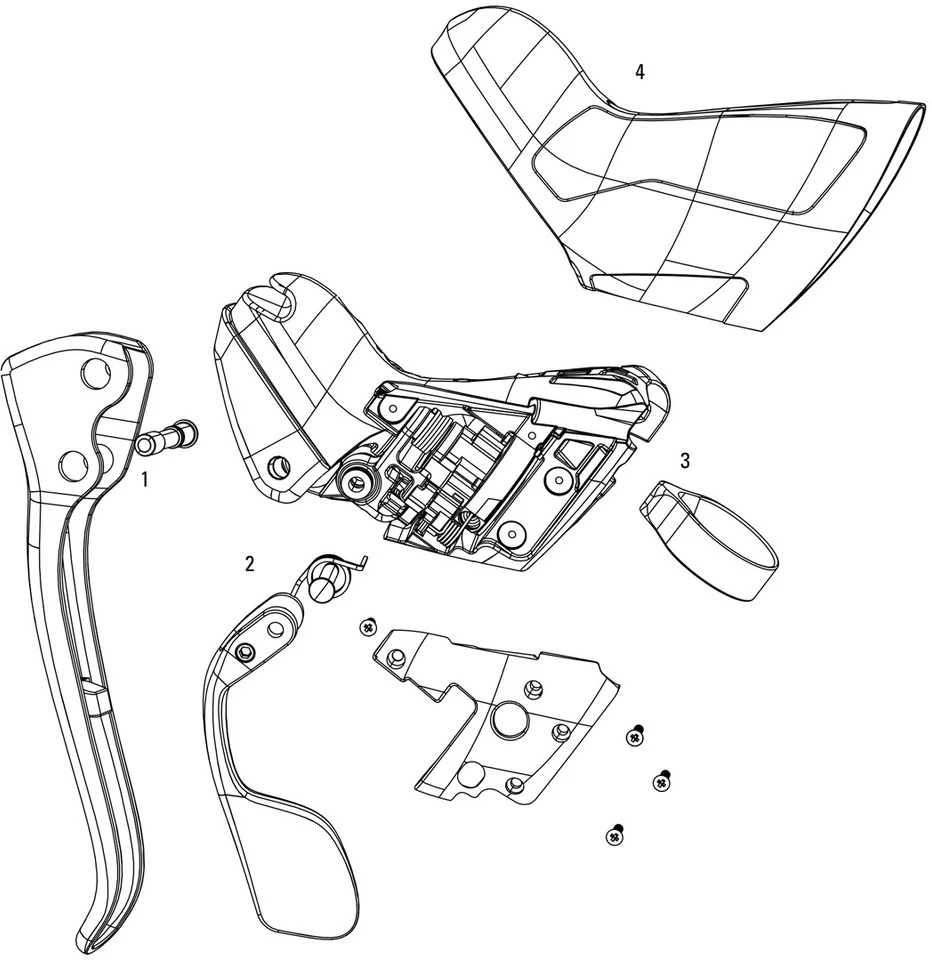 SRAM Pièces Détachées Force22, CX1, 1 / Rival22, 1 Levier Frein/Vitesses 3 SRAM Pièces Détachées Force22, CX1, 1 / Rival22, 1 Levier Frein/Vitesses