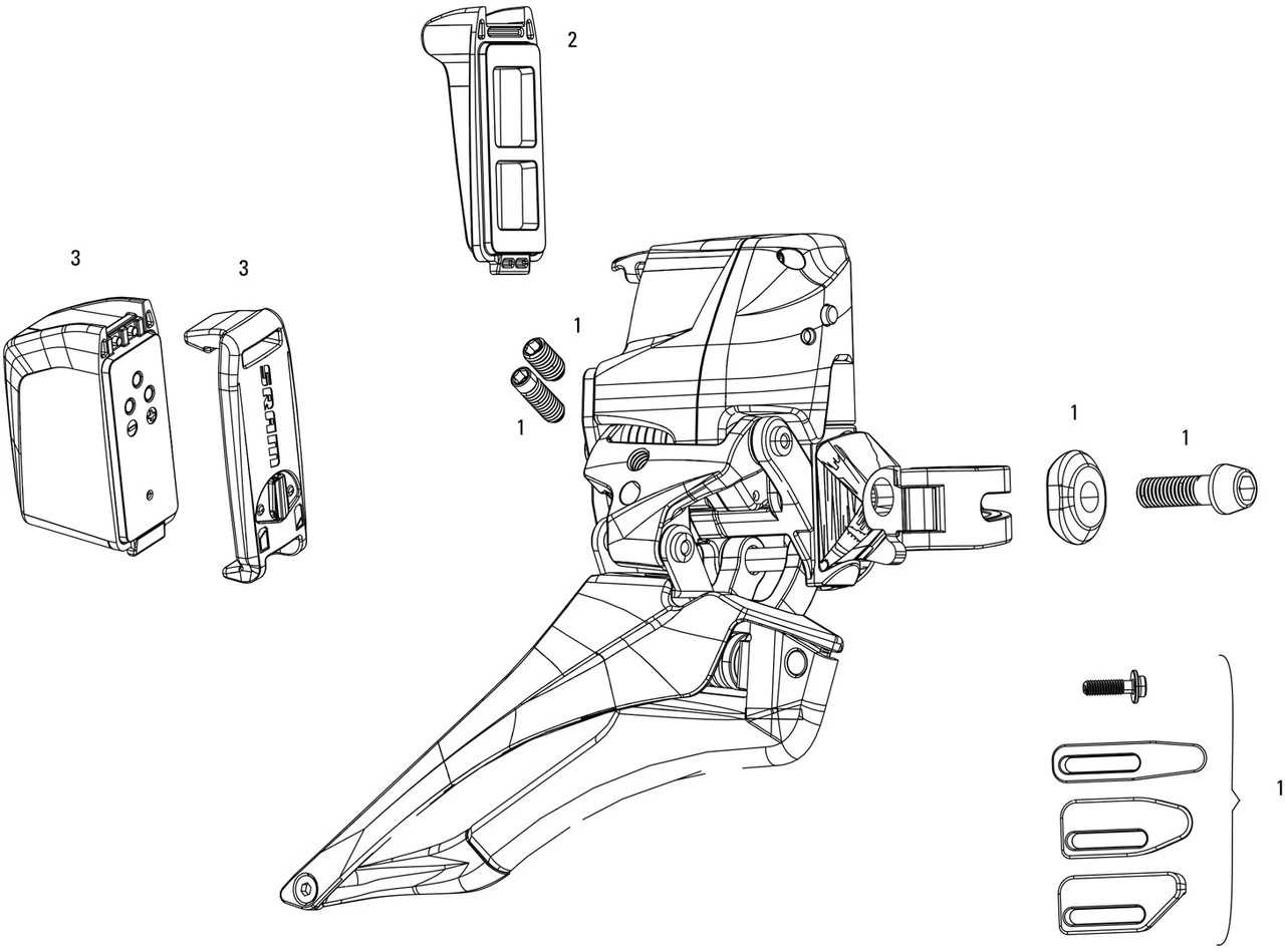SRAM Pièces Détachées Pour Dérailleur Avant Red ETap® 3 SRAM Pièces Détachées Pour Dérailleur Avant Red ETap®